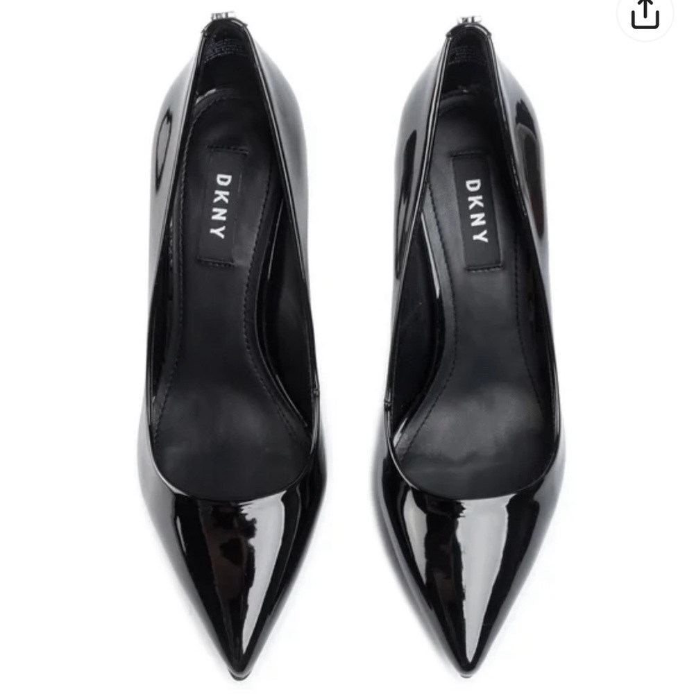 Dkny Black Patent Leather Pumps Size 8.5 - Picture 1 of 7